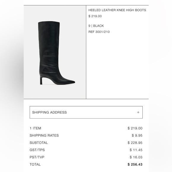 Zara Genuine Leather Tall Boots - Picture 2 of 7
